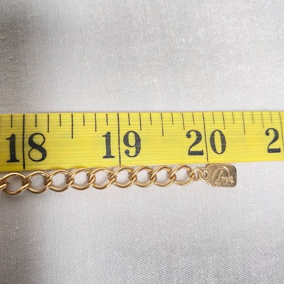 Signed Bib Necklace Fruity Pebbles Teardrop Acrylic Beads On Gold Tone Chain - Picture 6 of 12